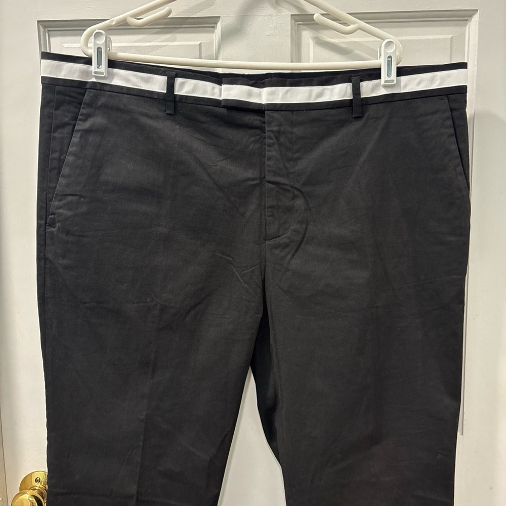 G/Fore Men’s Straight Leg Stretch Performance Chino Pants Size 40x32 Black/White - Picture 2 of 8
